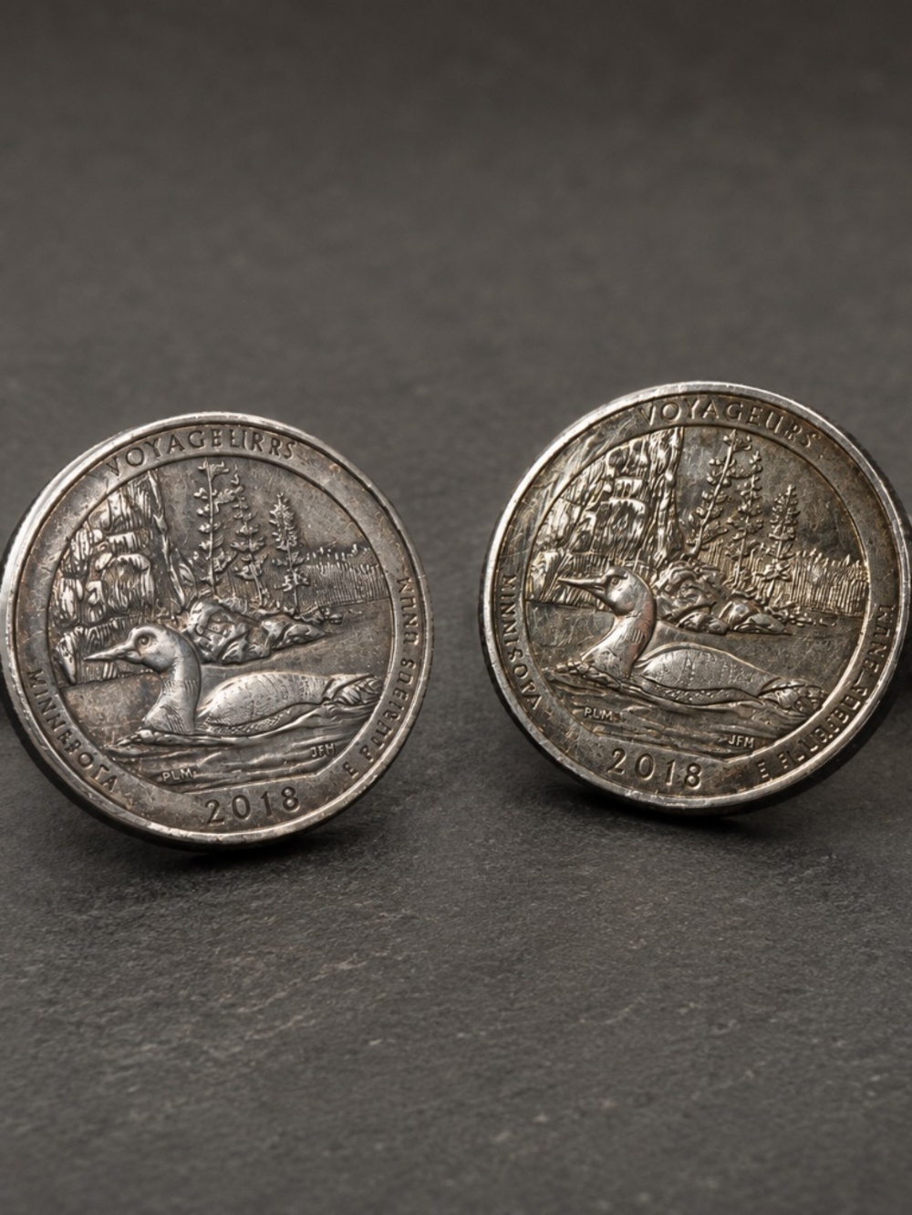 2018 Voyageurs Minnesota Duck Quarter Coin Cufflinks